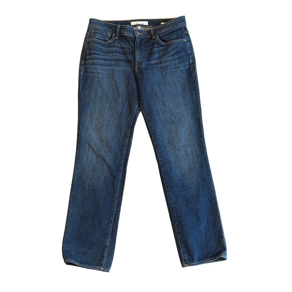 Velvet Christy High Rise BF Jeans Blue Ink Wash Stretch Designer Womens Size 28